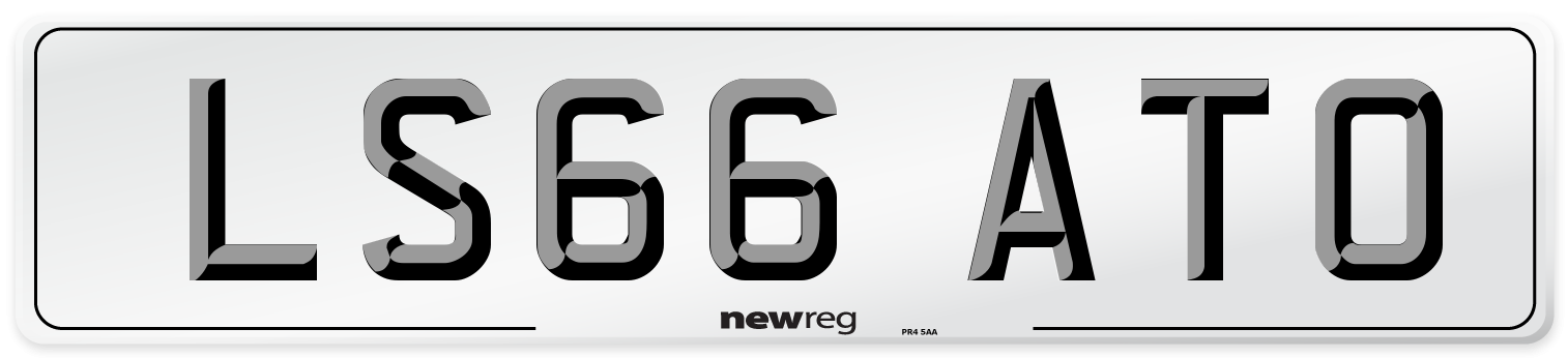 LS66 ATO Number Plate from New Reg